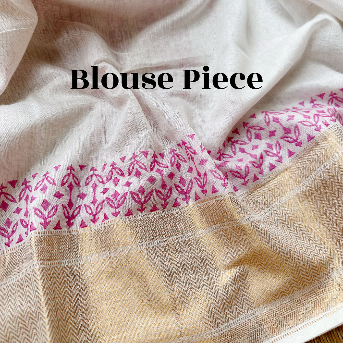Aaditya Handblock Printed Cotton Silk Saree