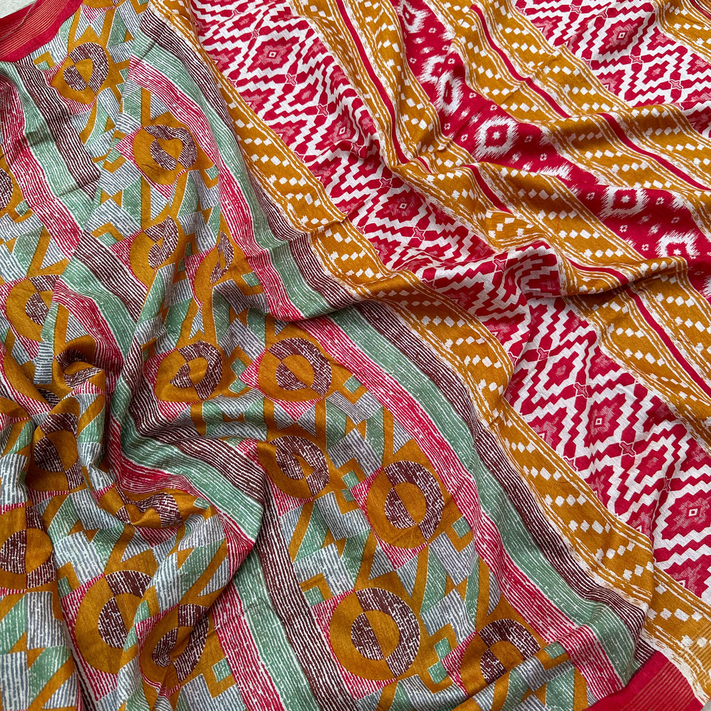 Amberglow Cotton Viscose Silk Saree