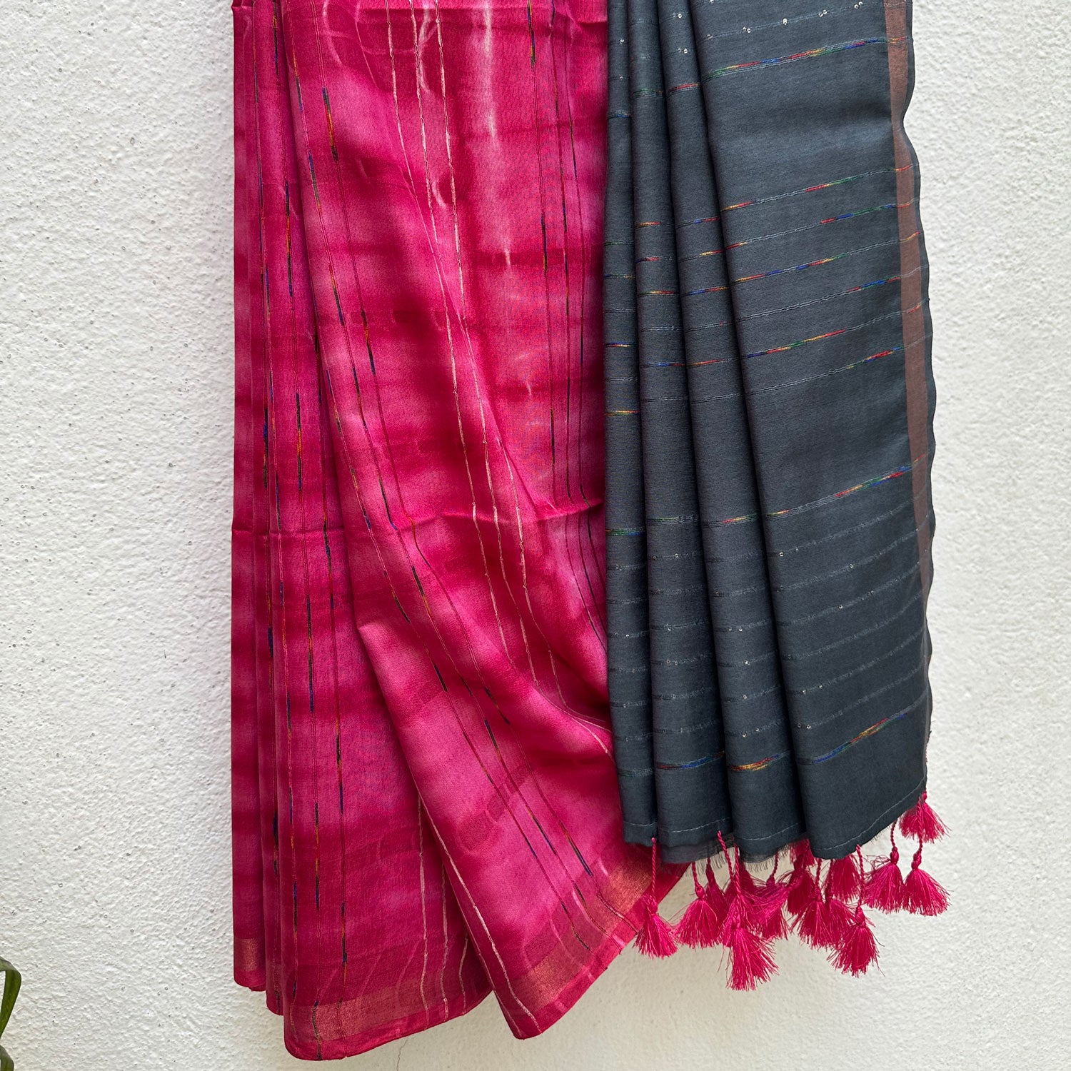 Azalea Shibori Cotton Silk Saree