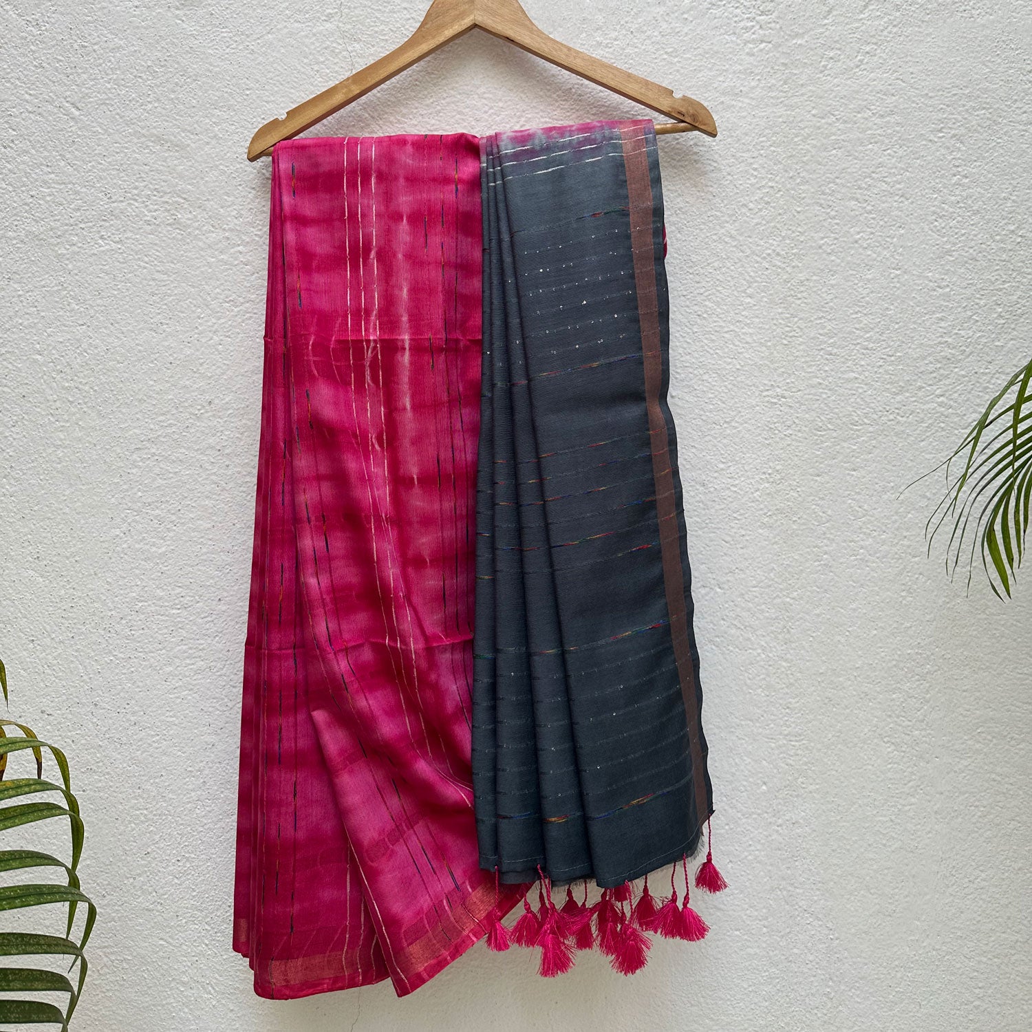 Azalea Shibori Cotton Silk Saree