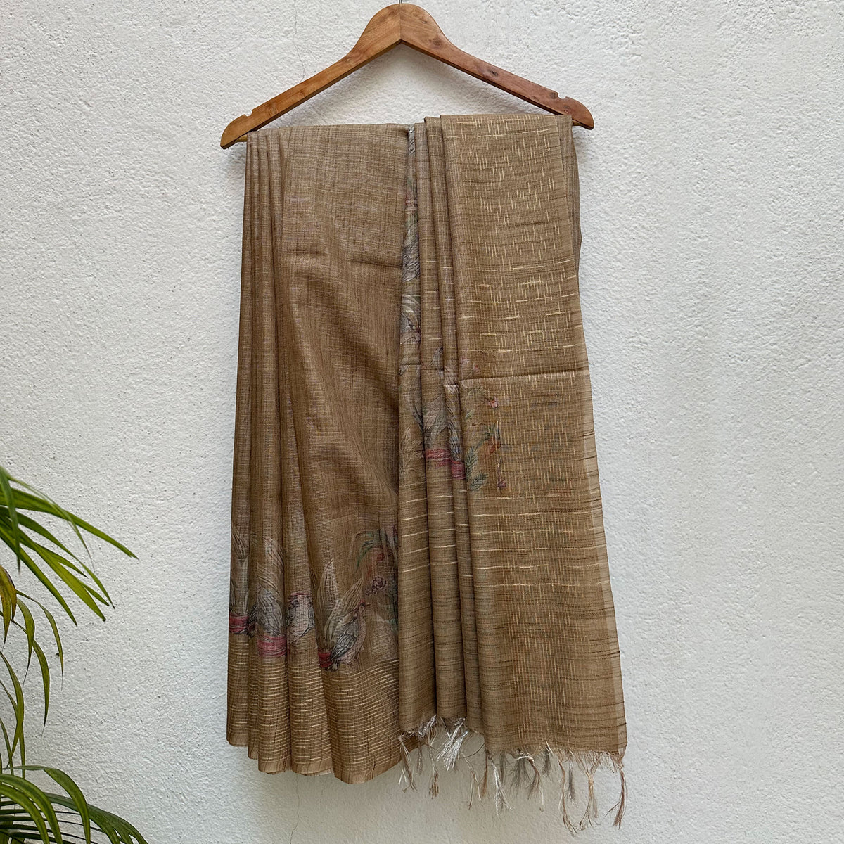 Bakah Digital Printed Cotton Tissue Saree
