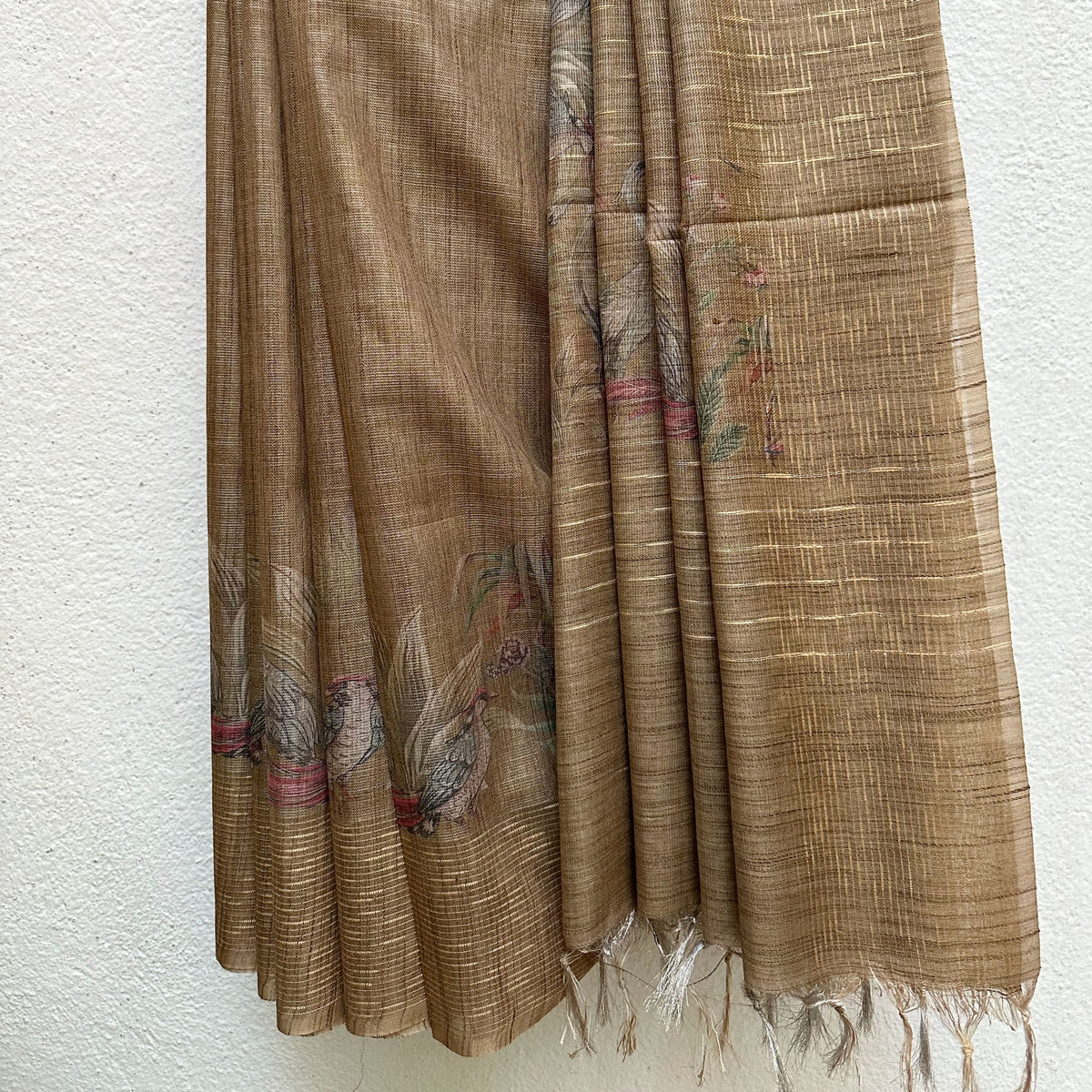 Bakah Digital Printed Cotton Tissue Saree