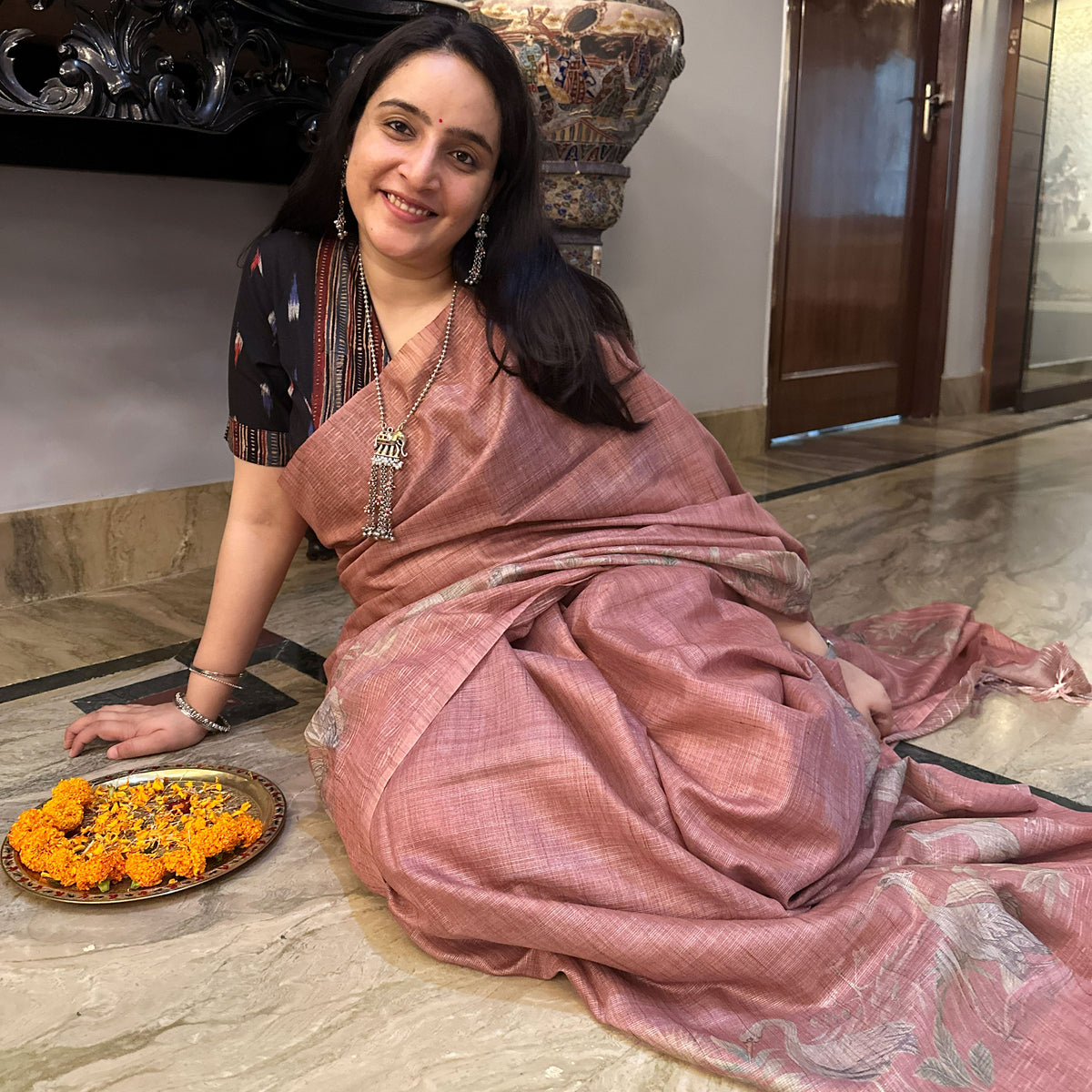Balaka Digital Printed Cotton Tissue Saree