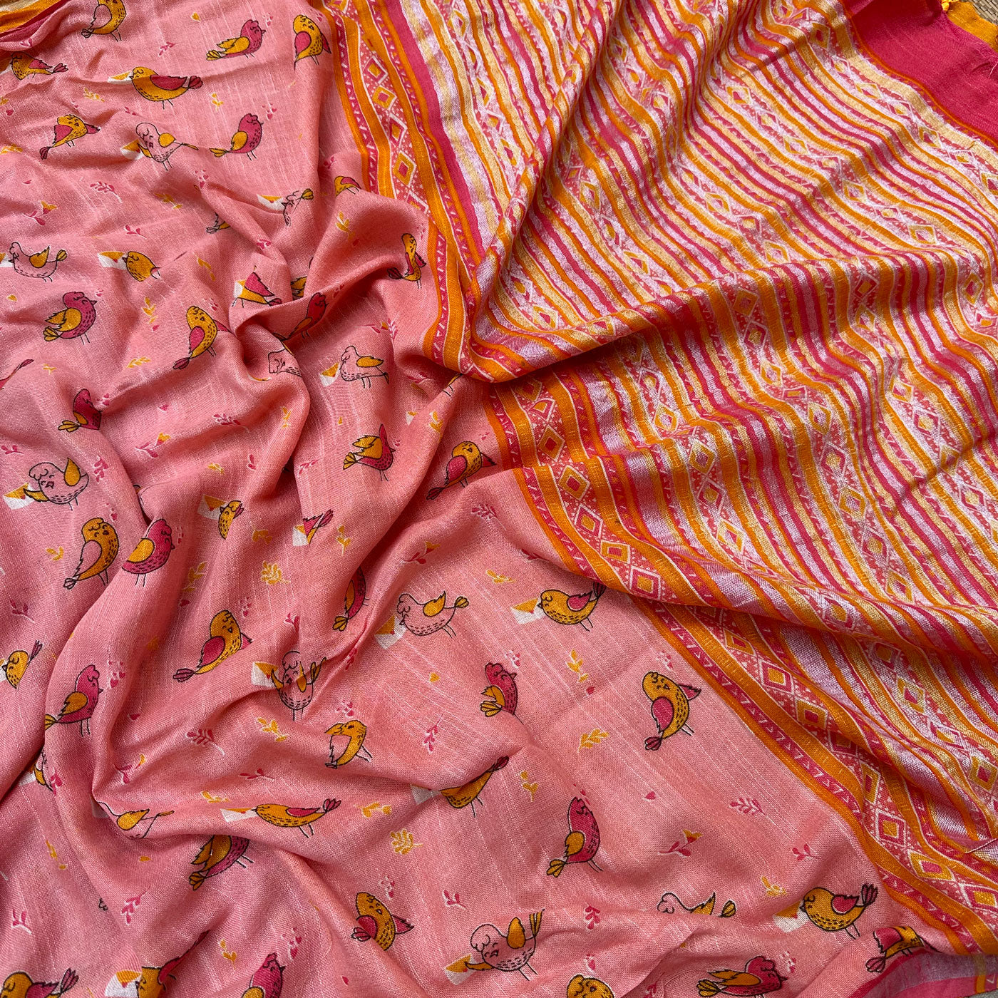 Bird Song Cotton Saree