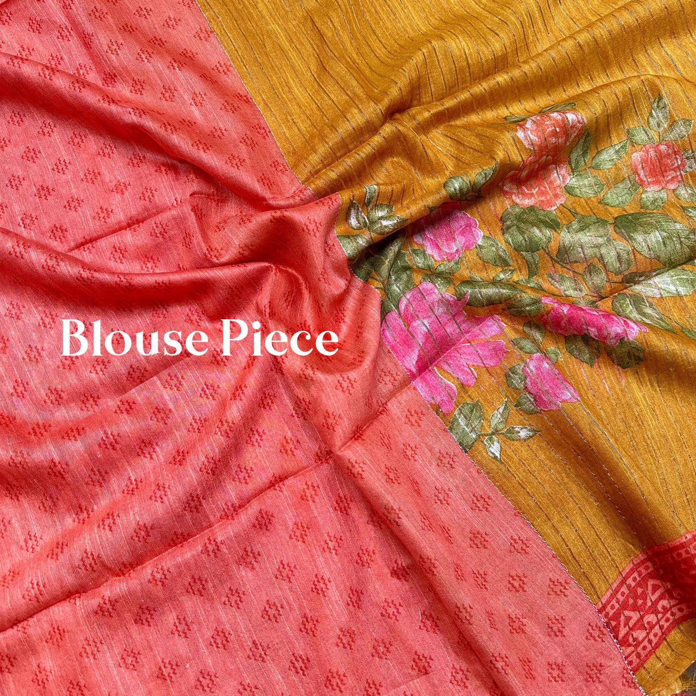 Butterscotch Cotton Silk Printed Saree