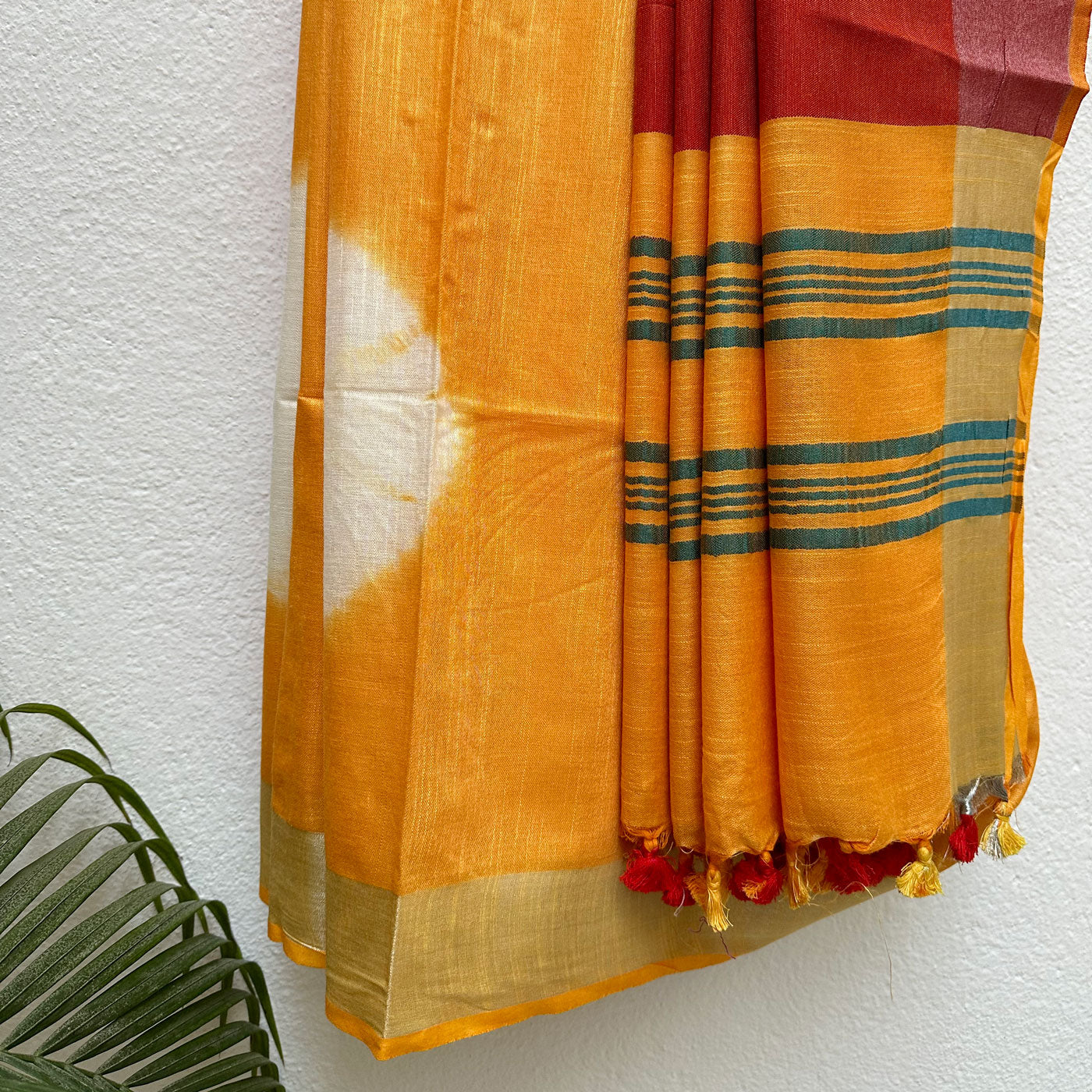Citrus Tie n Dye Cotton Saree