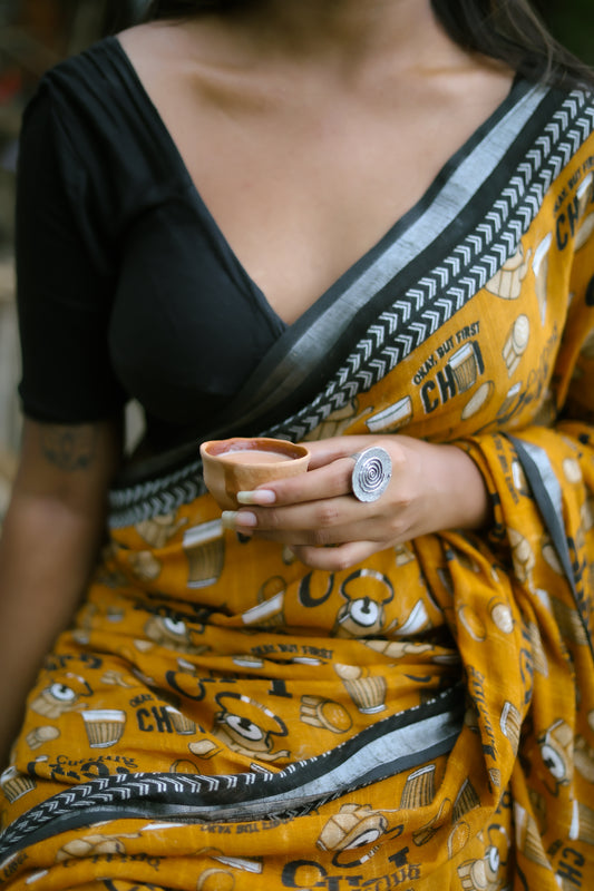 Cutting Chai Cotton Saree