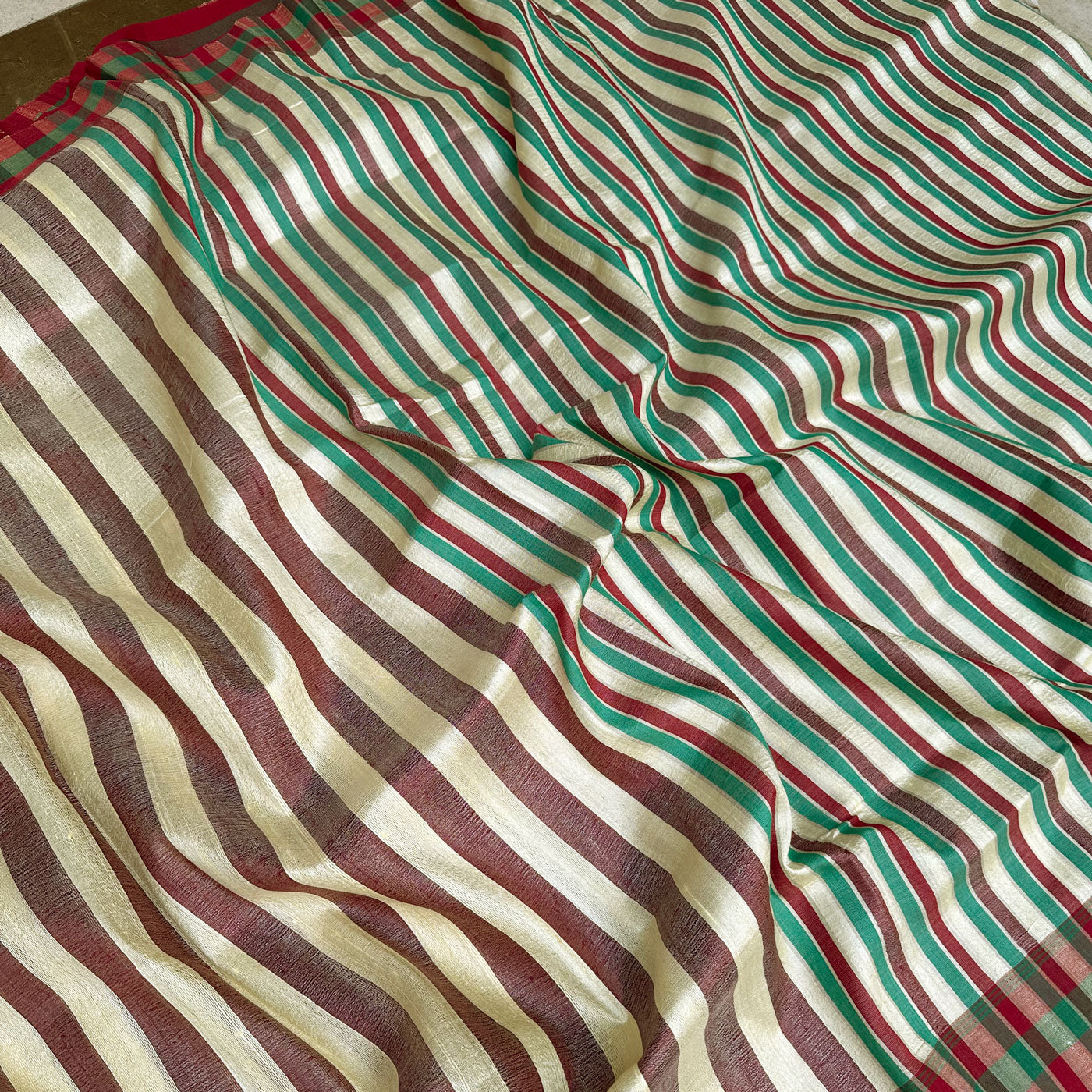 Daakshi Handwoven Tussar Dupion Silk Saree