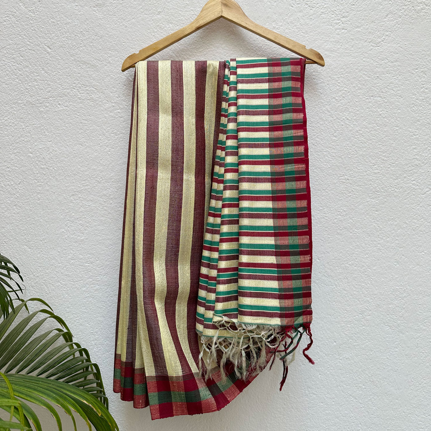 Daakshi Handwoven Tussar Dupion Silk Saree