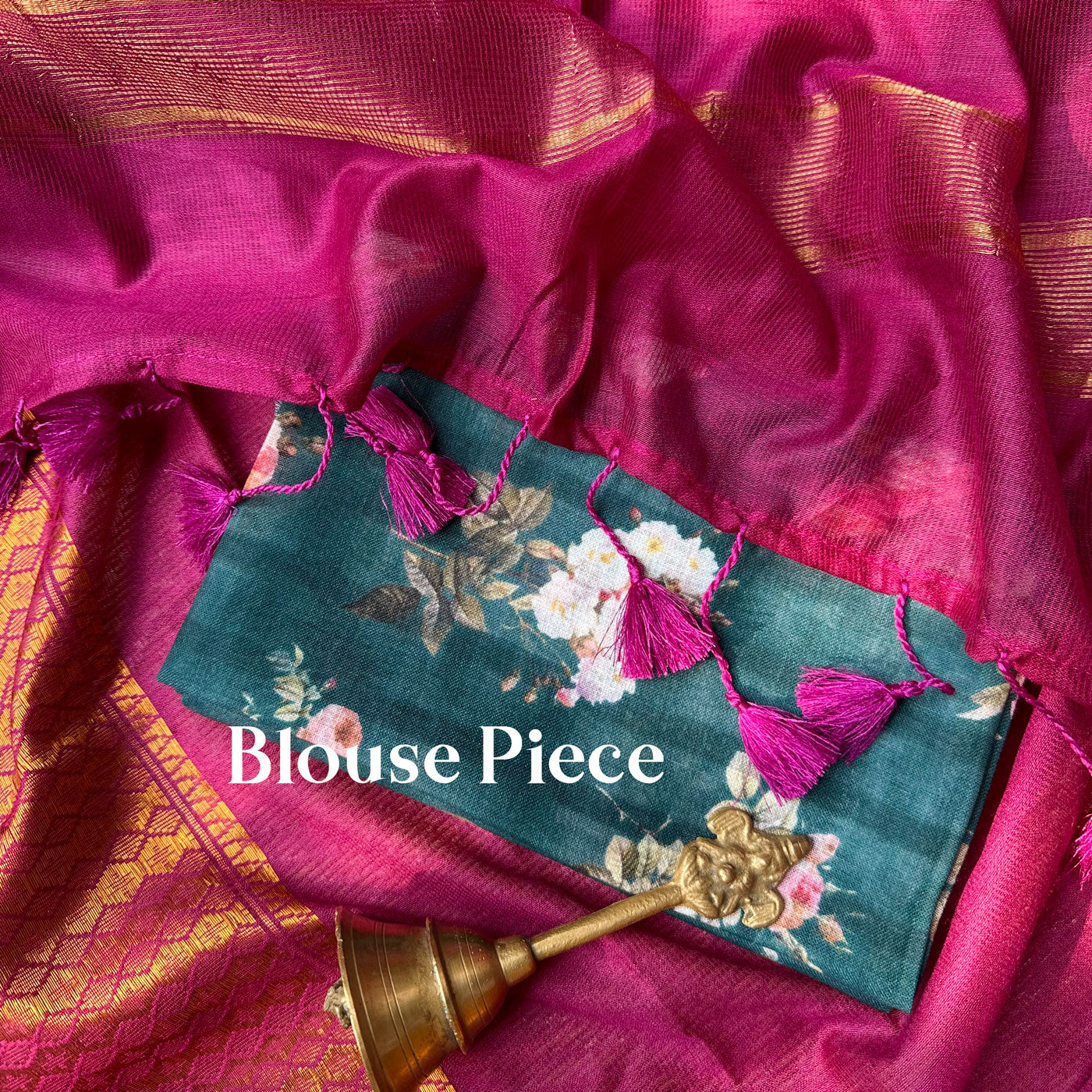 Gulaabo Cotton Silk Saree with Printed Blouse