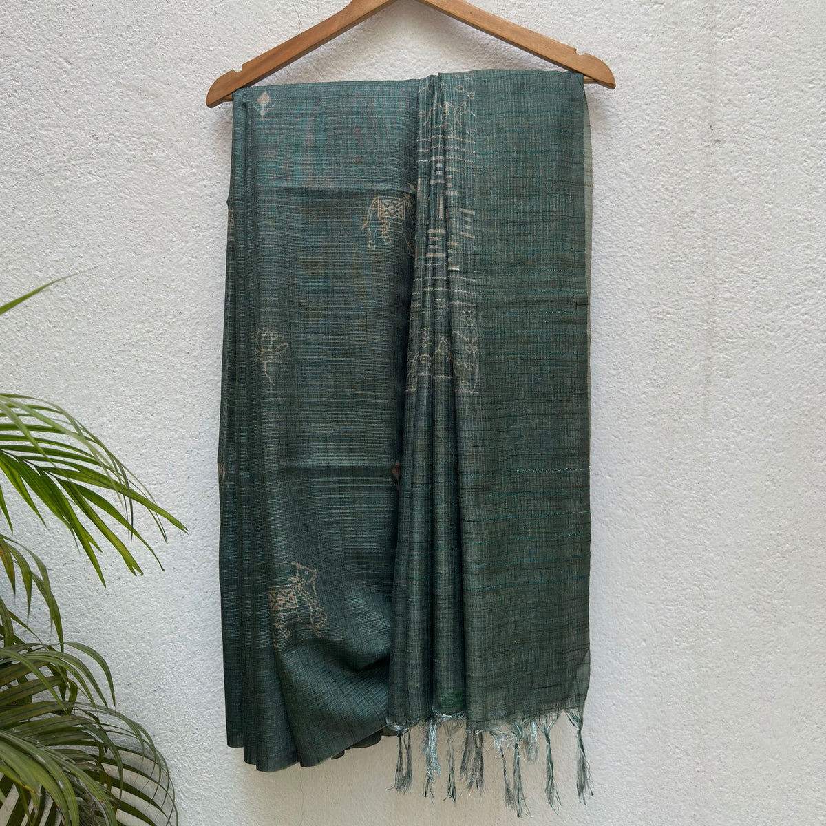 Gwala Pichwai Digital Printed Cotton Tissue Saree