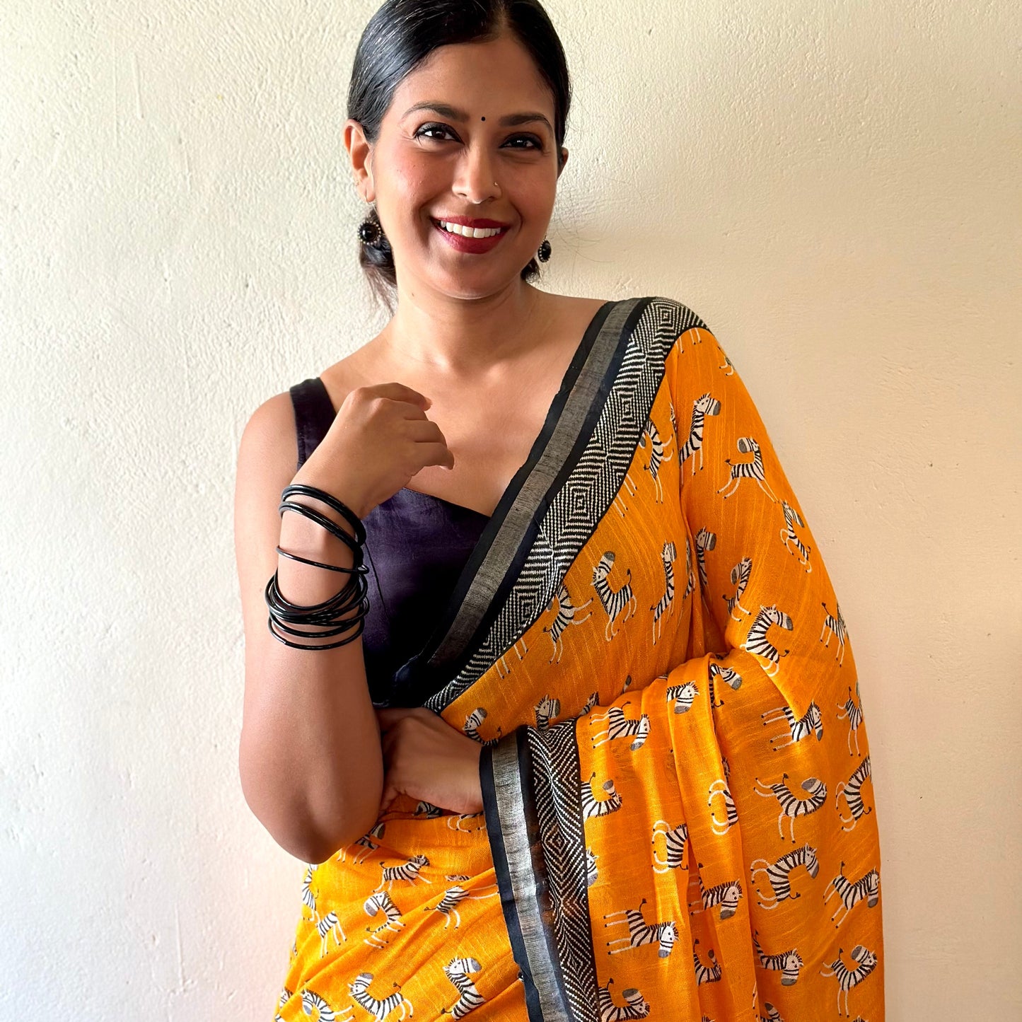 Zebra Cadabra Cotton Saree