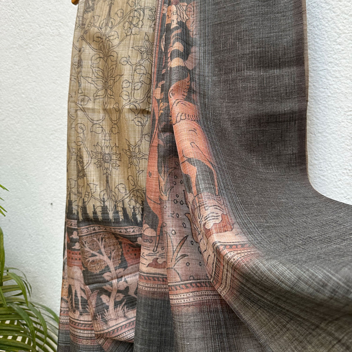 Kaanan Digital Printed Cotton Tissue Saree