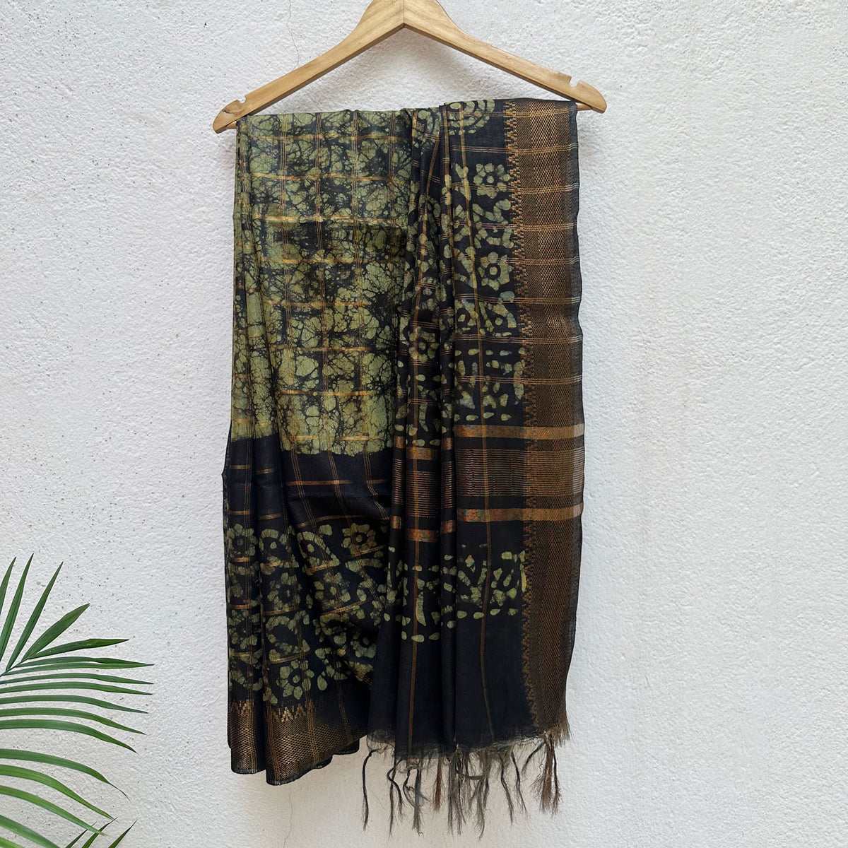 Kaner Batik Cotton Silk Saree