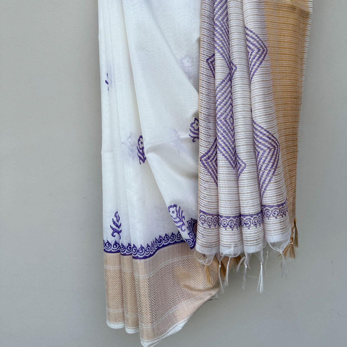 Kritika Handblock Printed Cotton Silk Saree