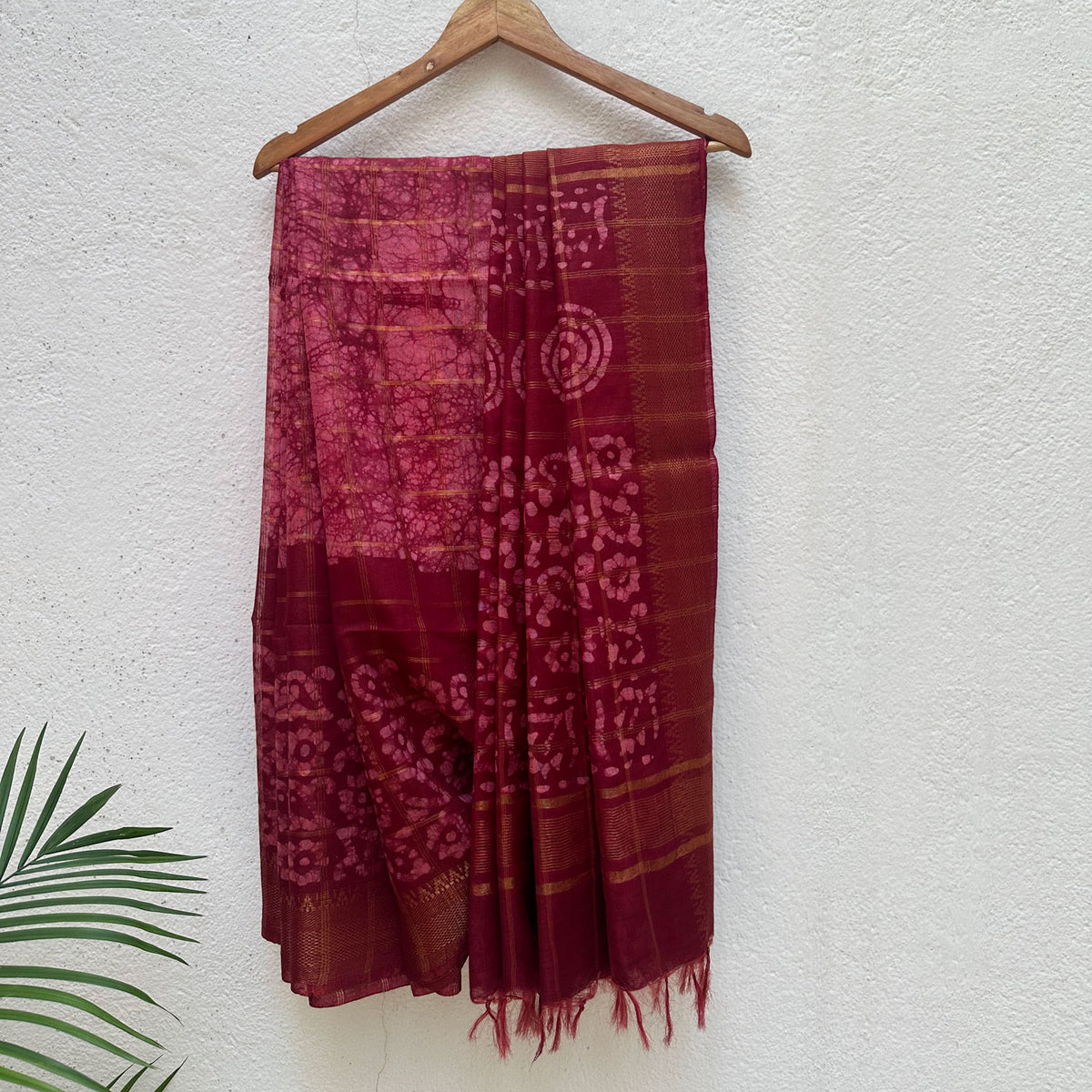Kumud Batik Cotton Silk Saree