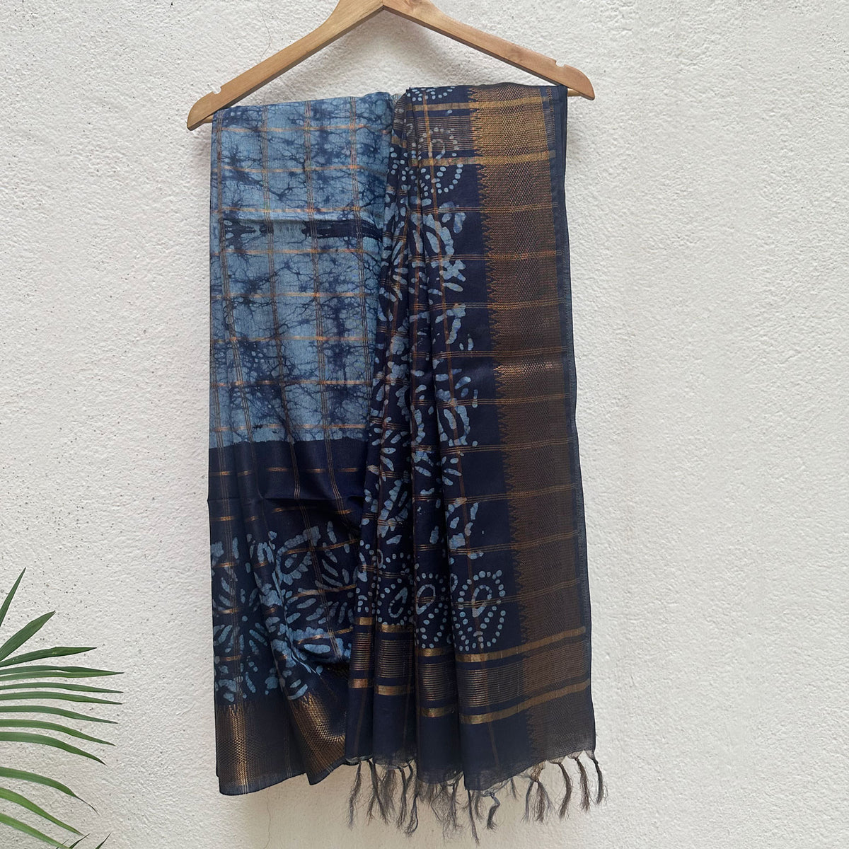 Maadhvi Batik Cotton Silk Saree