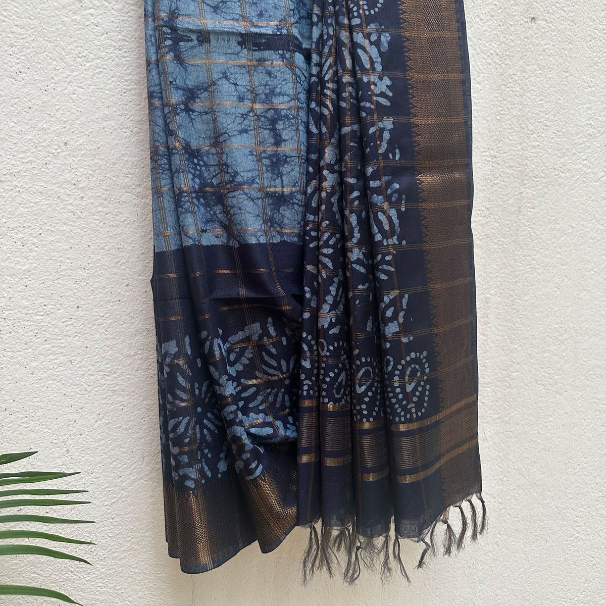 Maadhvi Batik Cotton Silk Saree