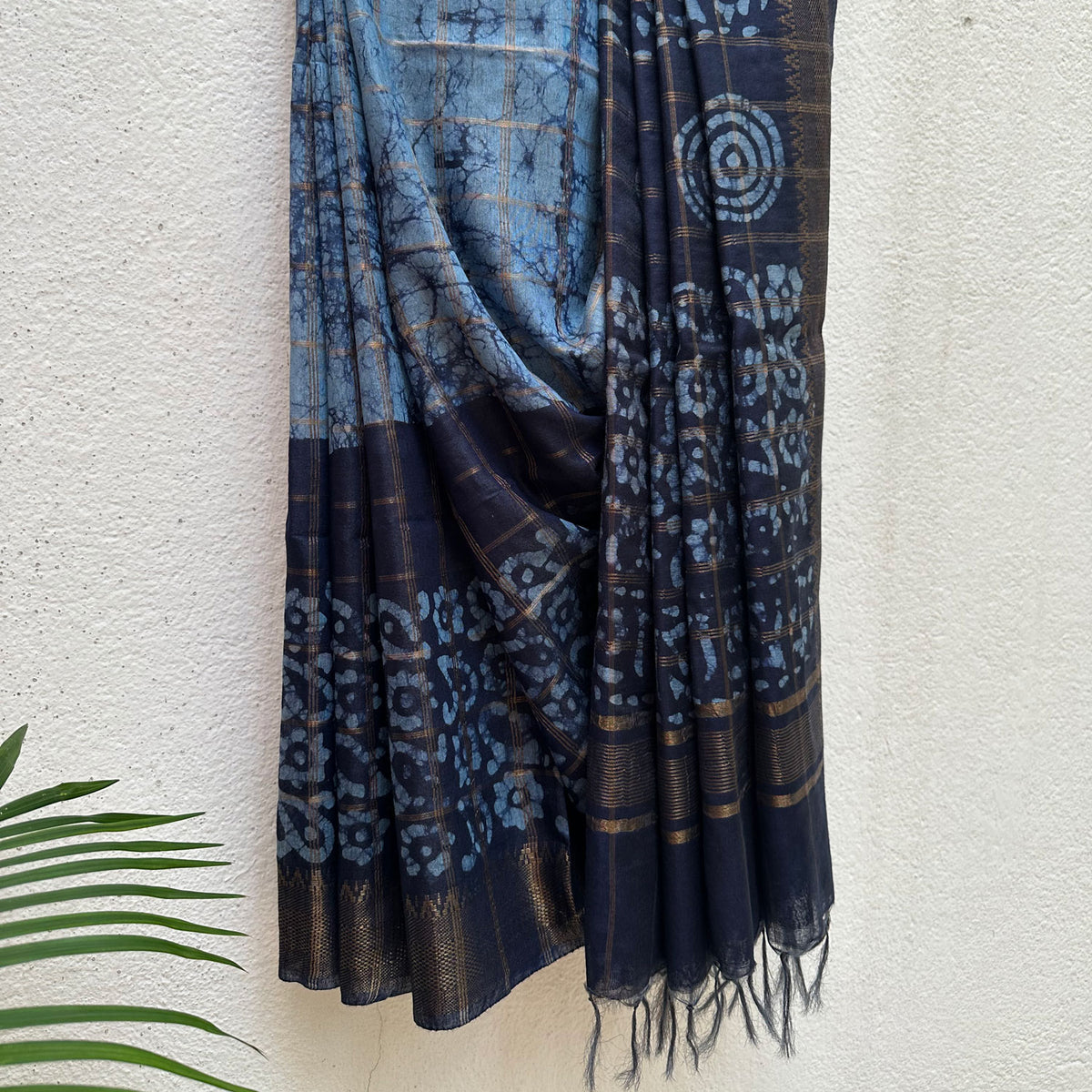 Neelkamal Batik Cotton Silk Saree