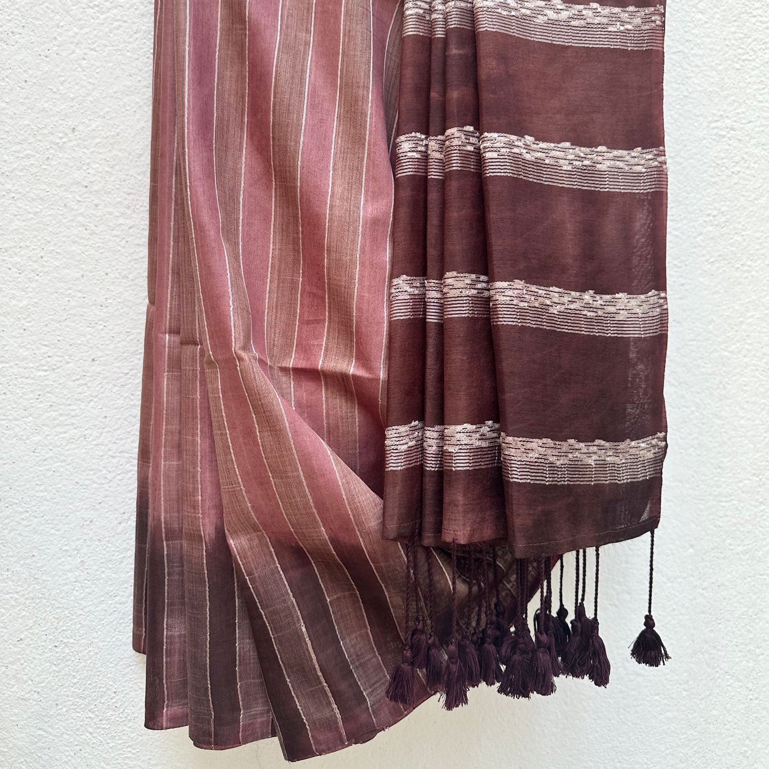 Onion Skin Shibori Cotton Silk Saree