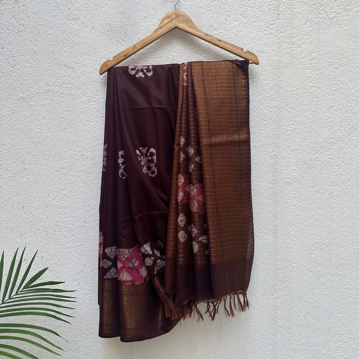 Palaash Batik Cotton Silk Saree