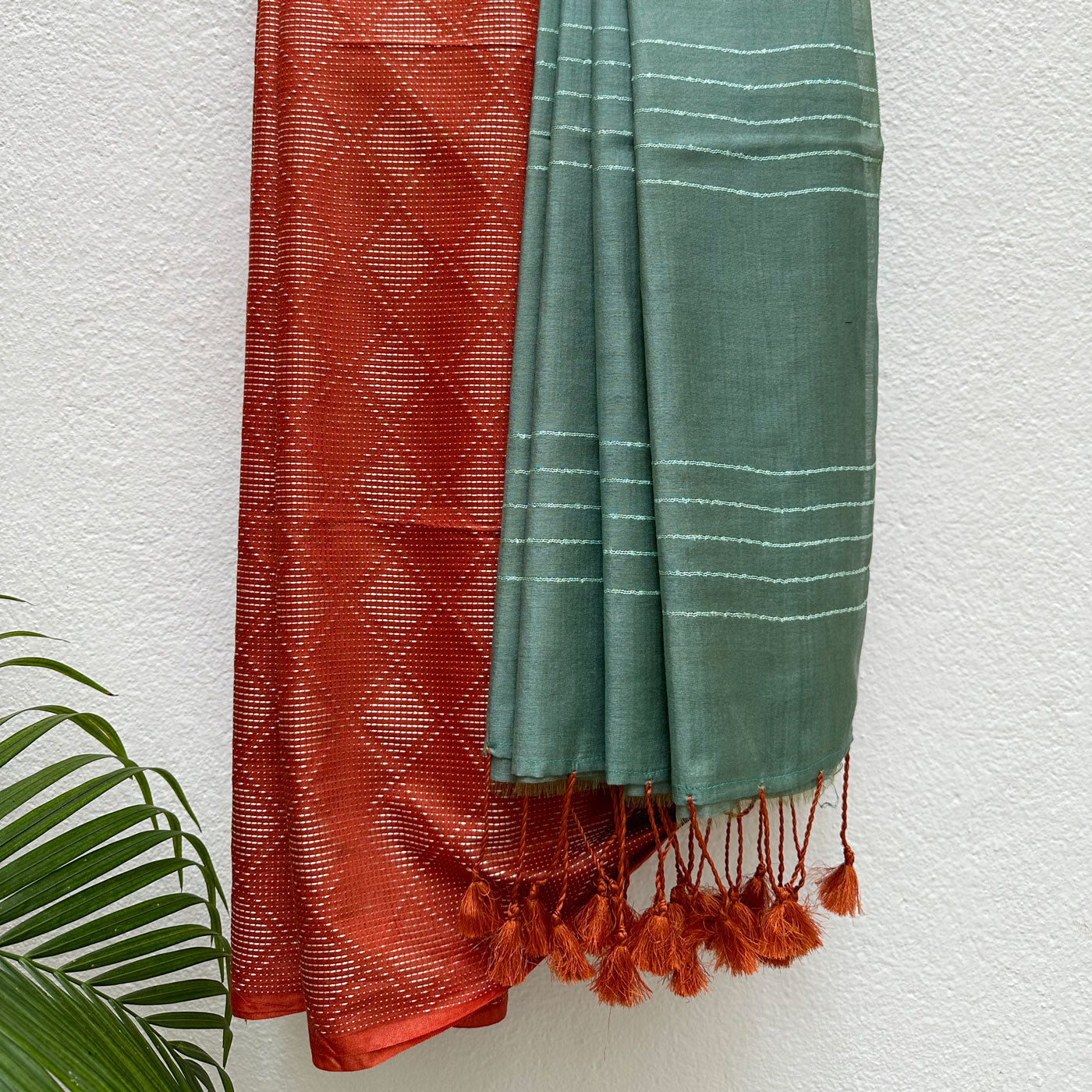 Paprika Cotton Viscose Silk Saree