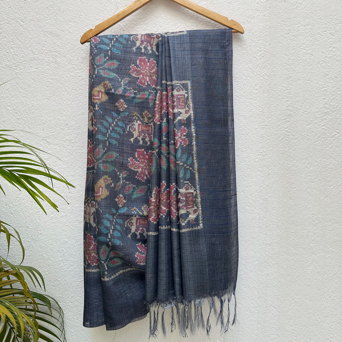 Phoolwadi Patola Digital Printed Cotton Tissue Saree