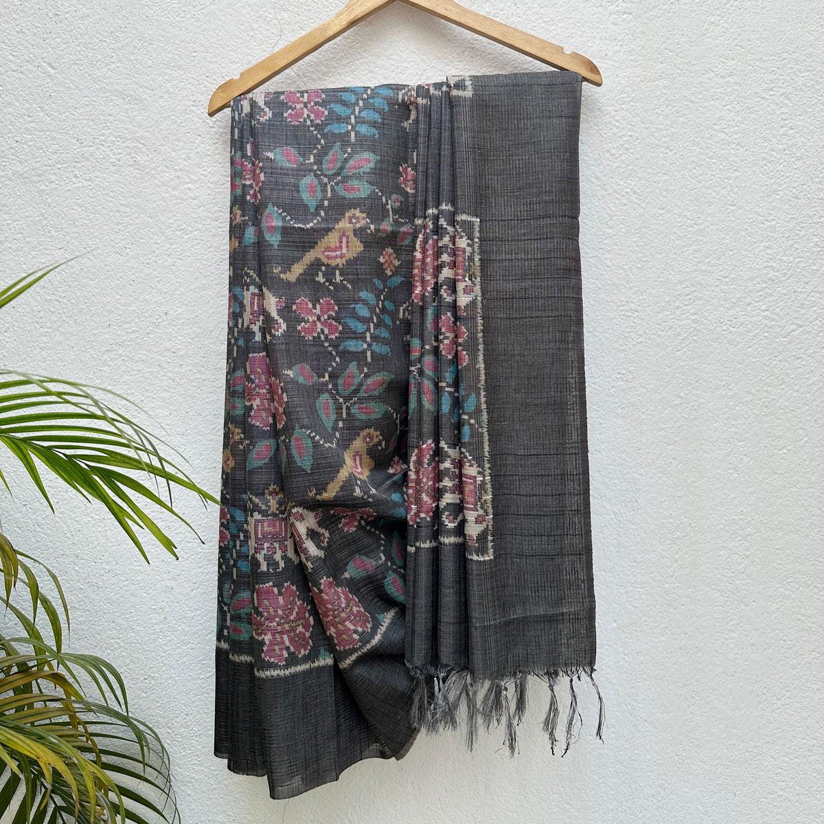 Popat Patola Digital Printed Cotton Tissue Saree