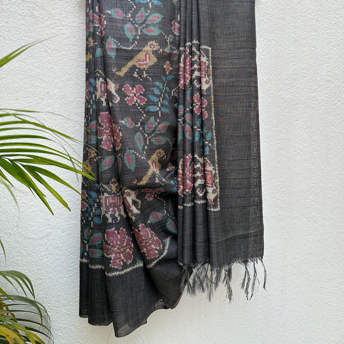 Popat Patola Digital Printed Cotton Tissue Saree