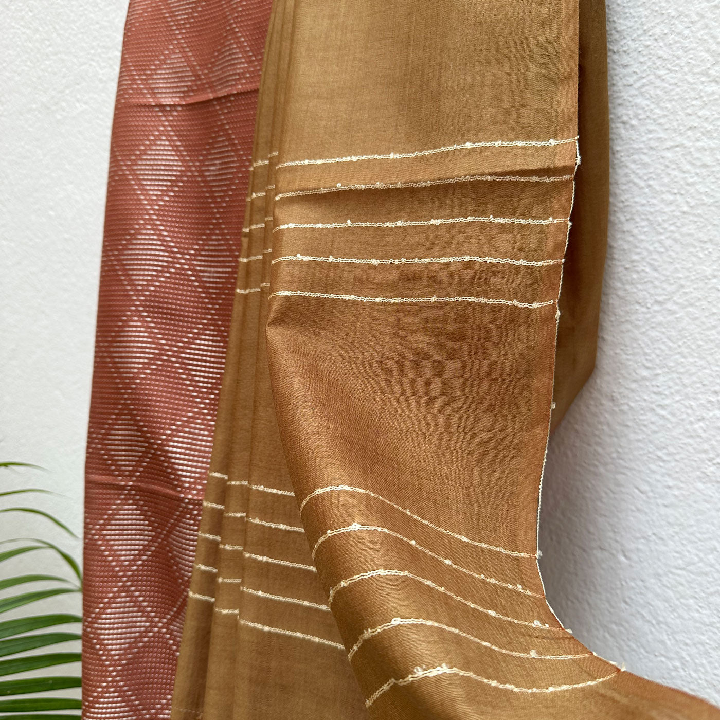 Pumpkin Spice Cotton Viscose Silk Saree