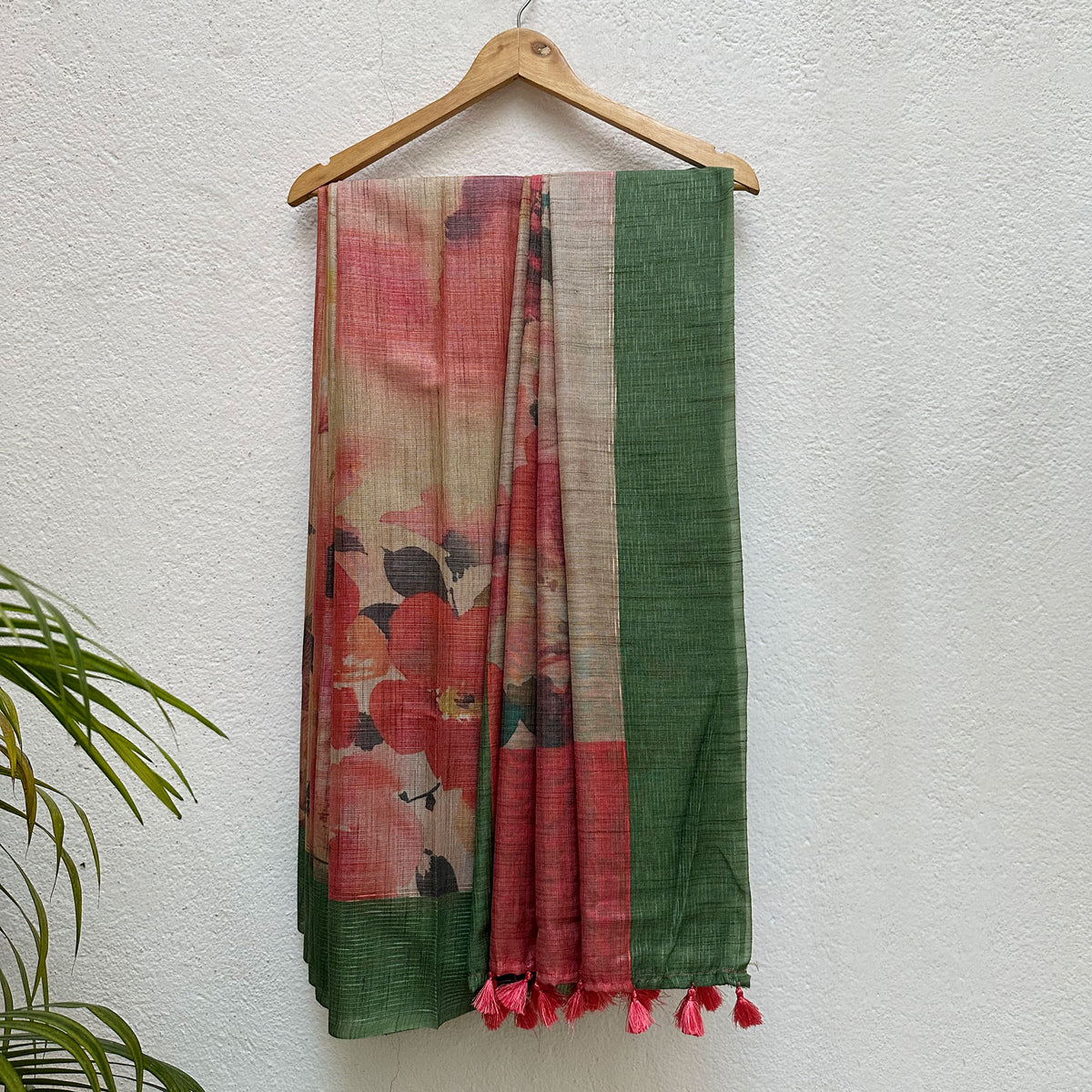 Pushpavatika Digital Printed Cotton Tissue Saree
