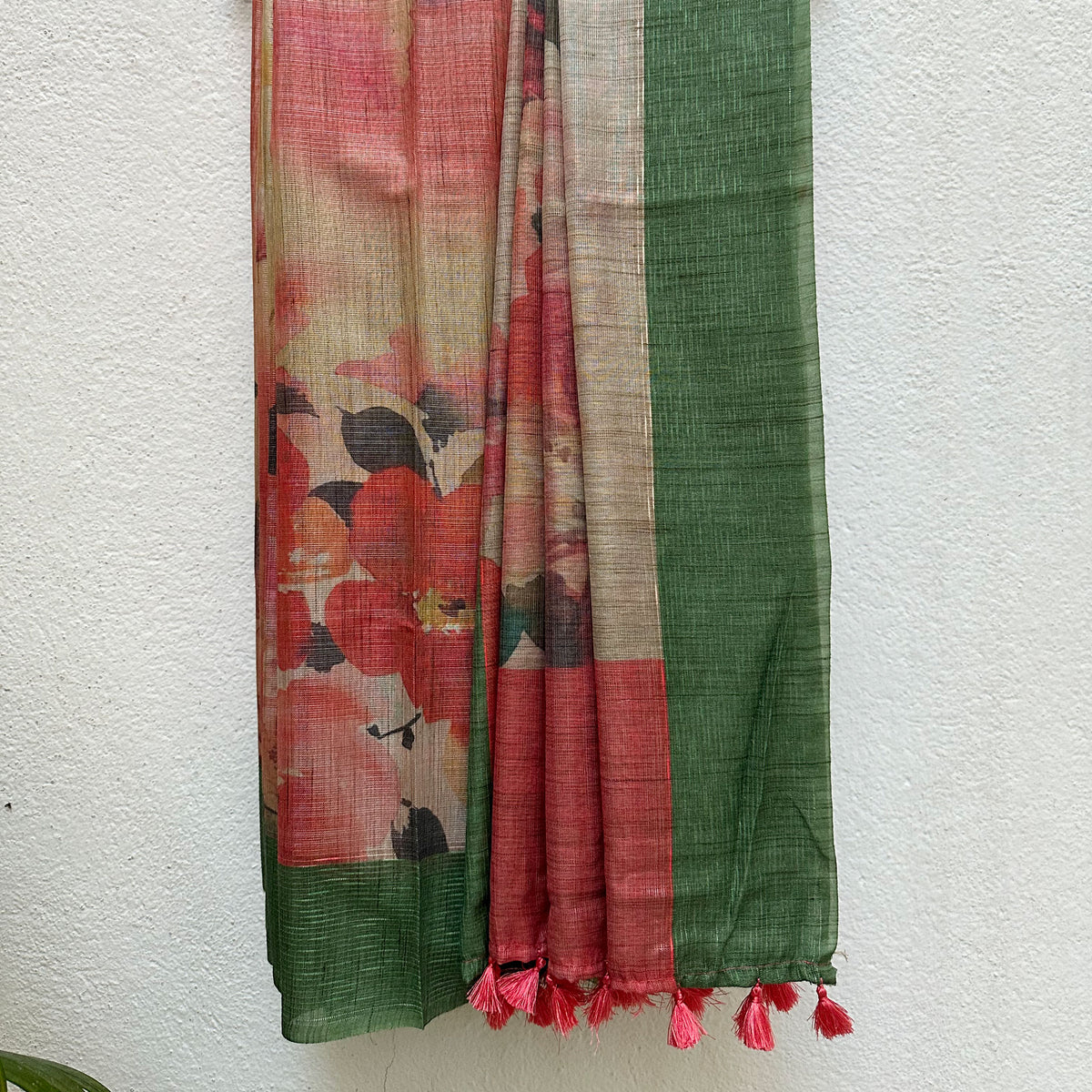Pushpavatika Digital Printed Cotton Tissue Saree