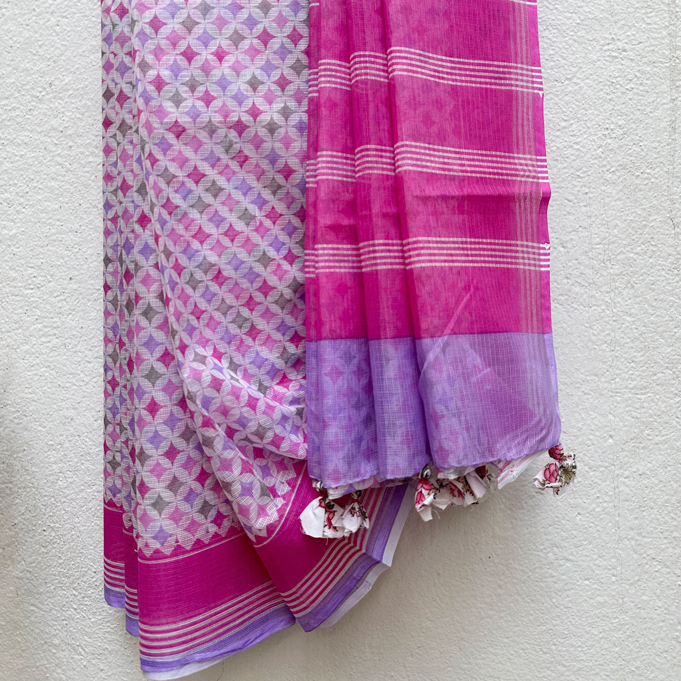 Raghuvansham Handblock Kota Doria Saree