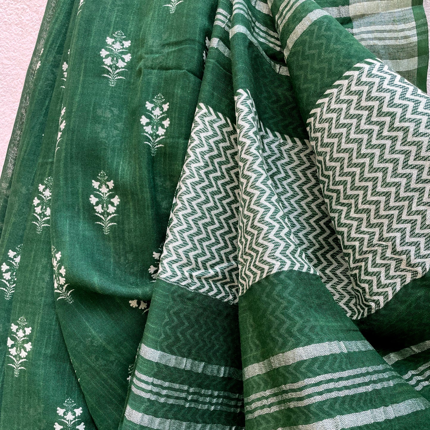 Rainforest Organic Linen Saree