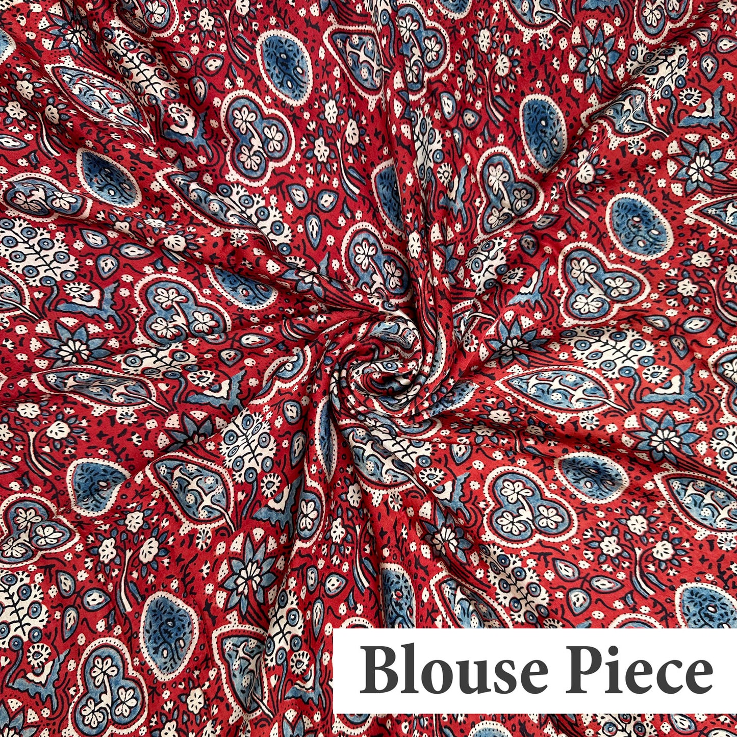 Saanjh Handblock Printed Ajrakh Modal Silk Saree