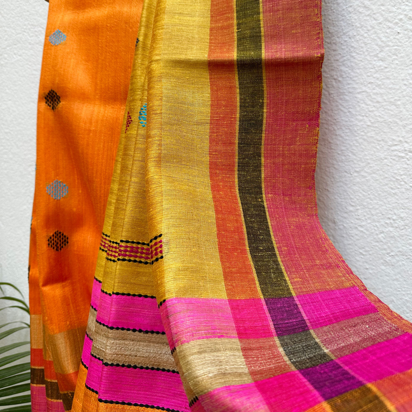 Saanjh Tarini Handwoven Tussar Dupion Silk Saree