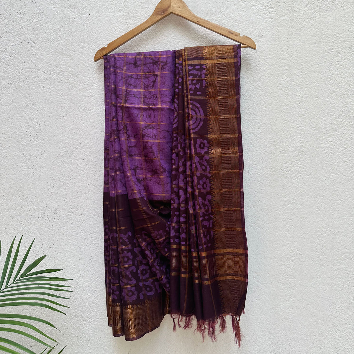 Sadaabahar Batik Cotton Silk Saree
