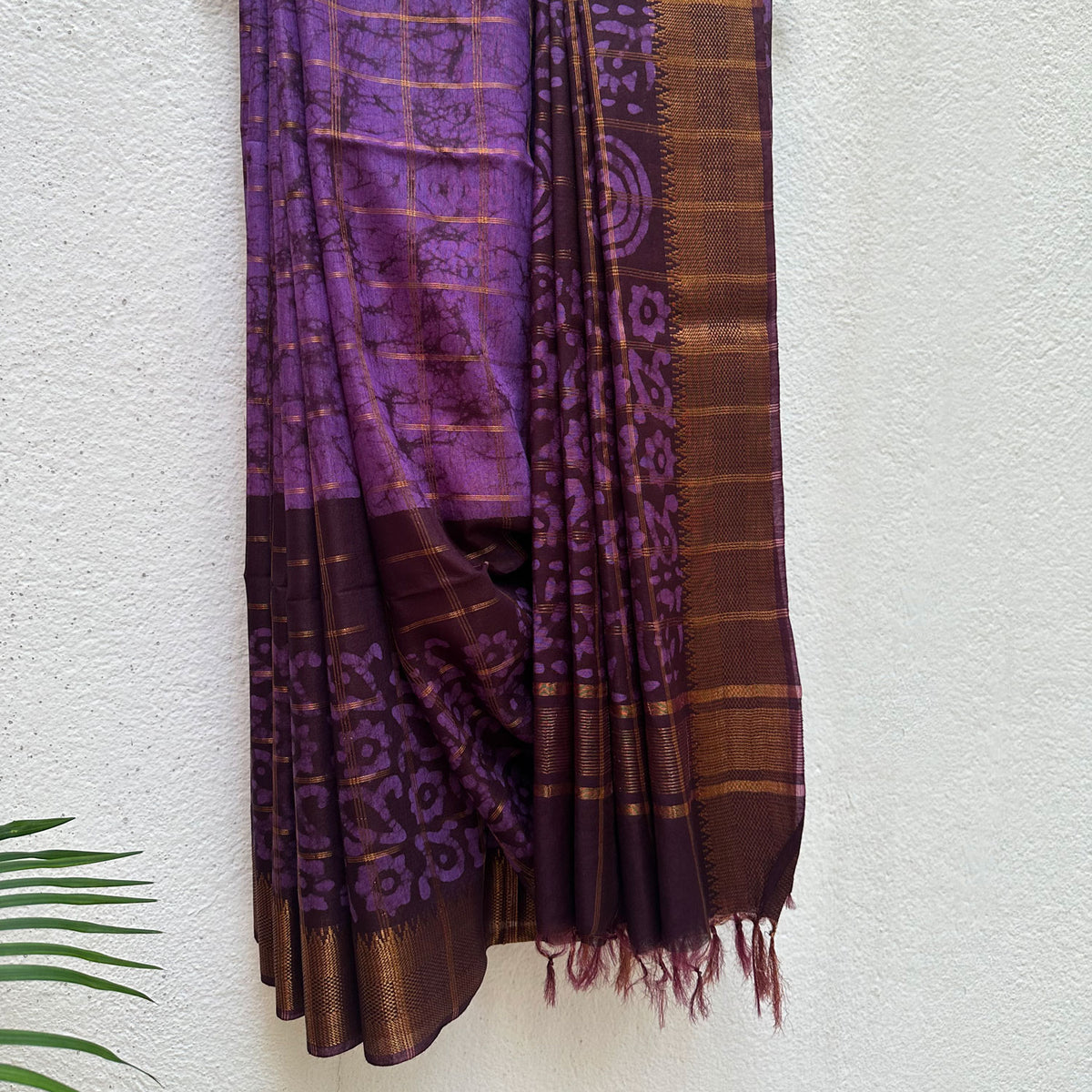 Sadaabahar Batik Cotton Silk Saree
