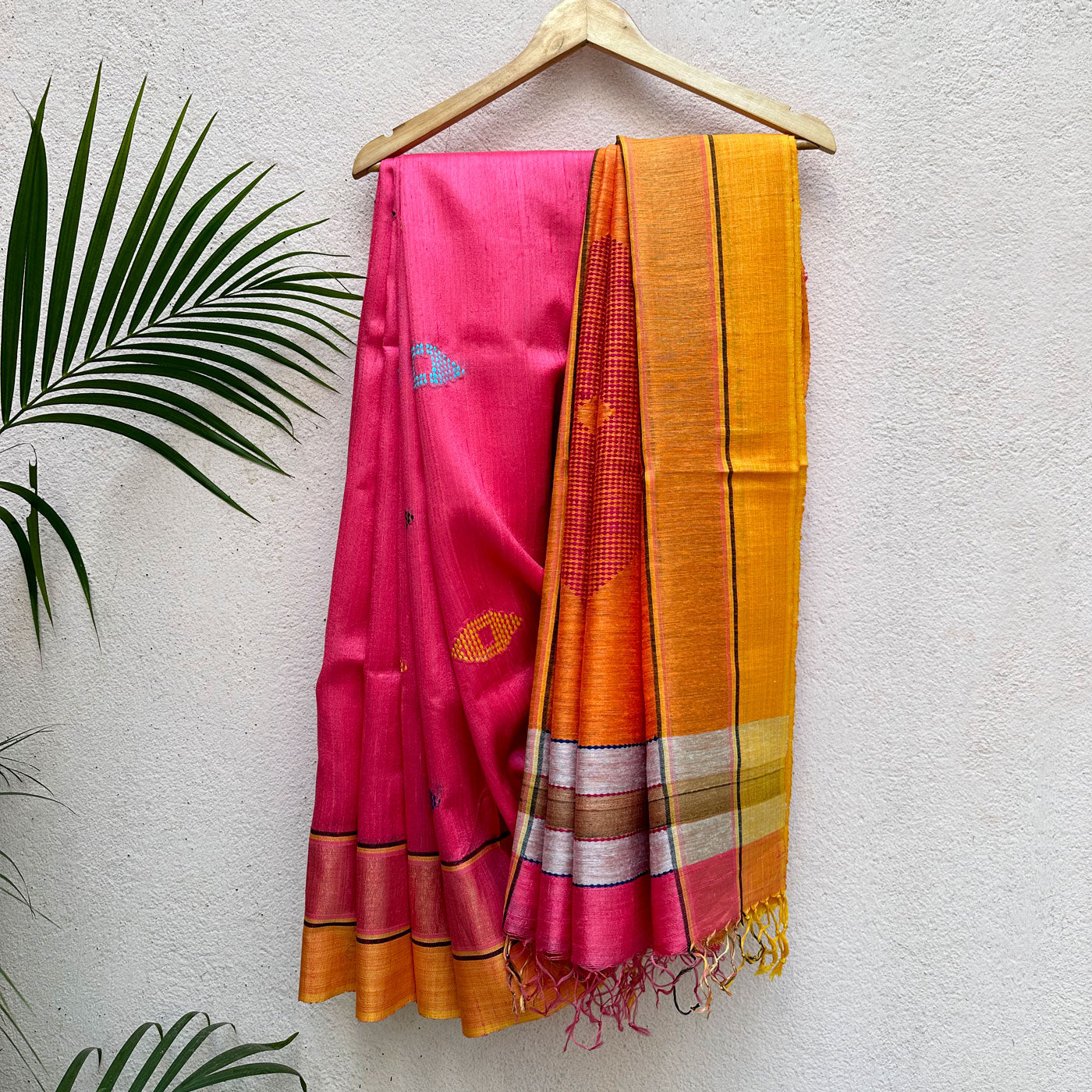 Sargam Handwoven Tussar Dupion Silk Saree