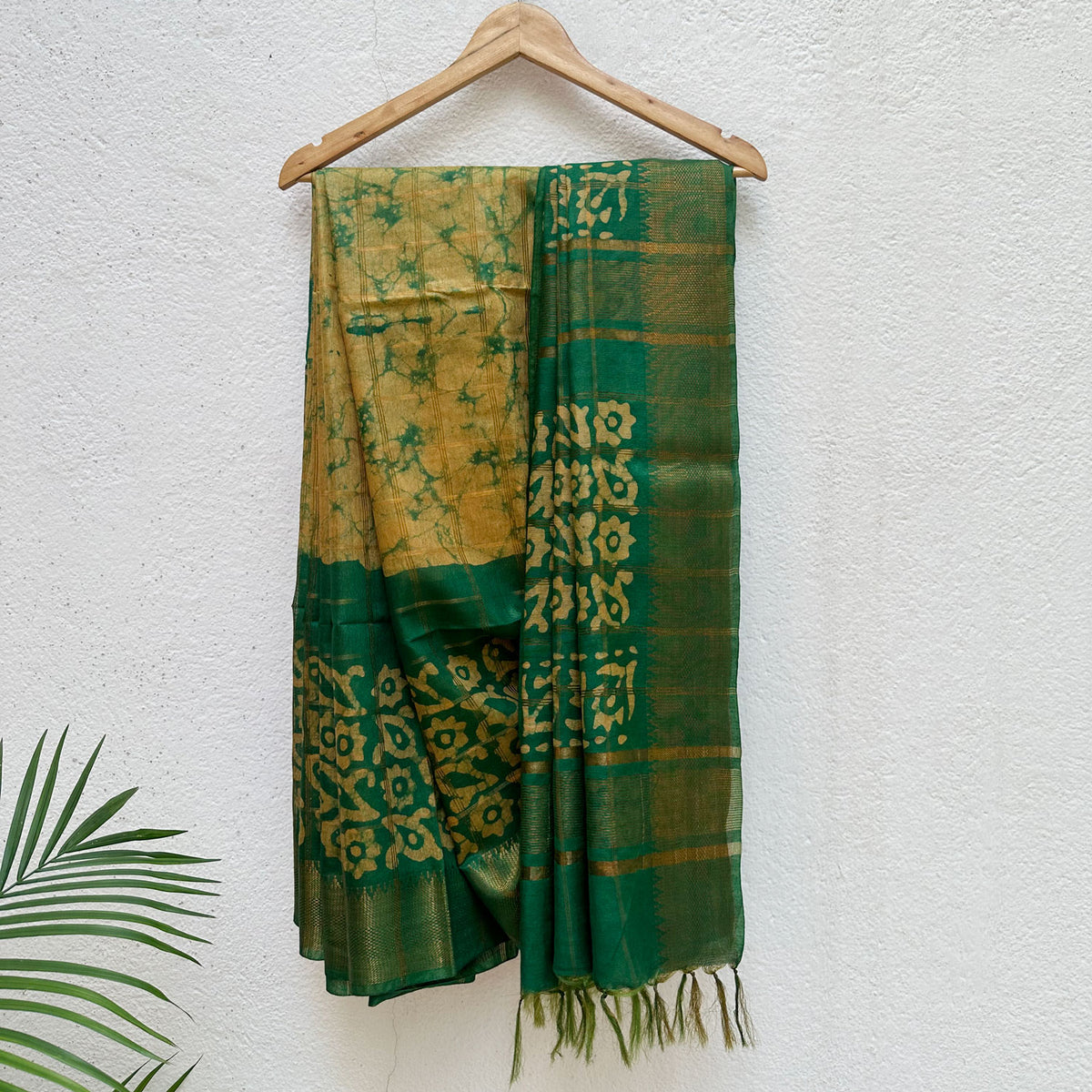 Son Champa Batik Cotton Silk Saree