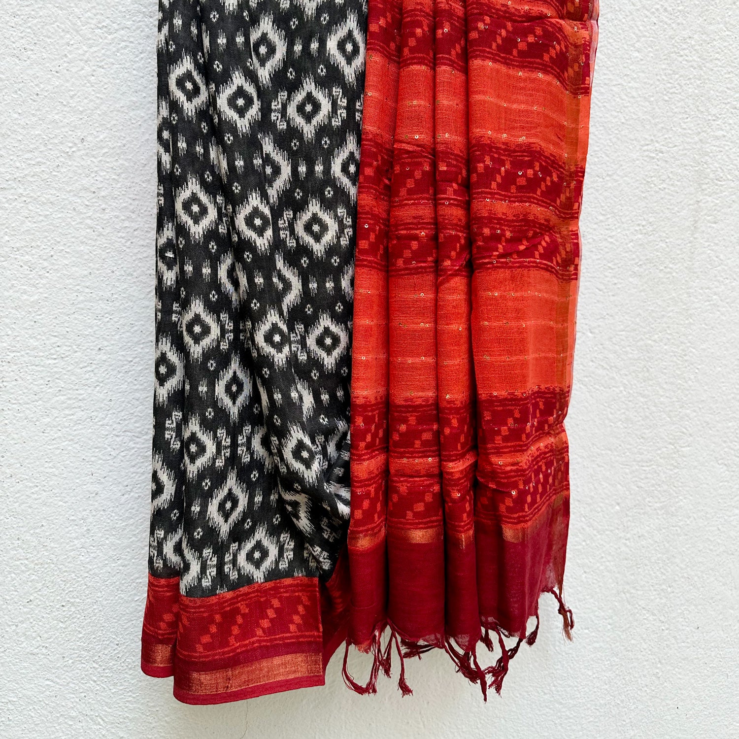 Starry Night Cotton Linen Saree