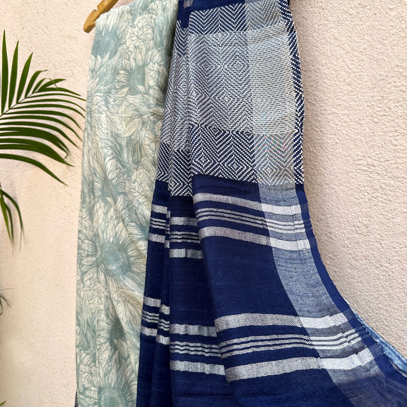 Sunforest Mix Printed Organic Linen Saree