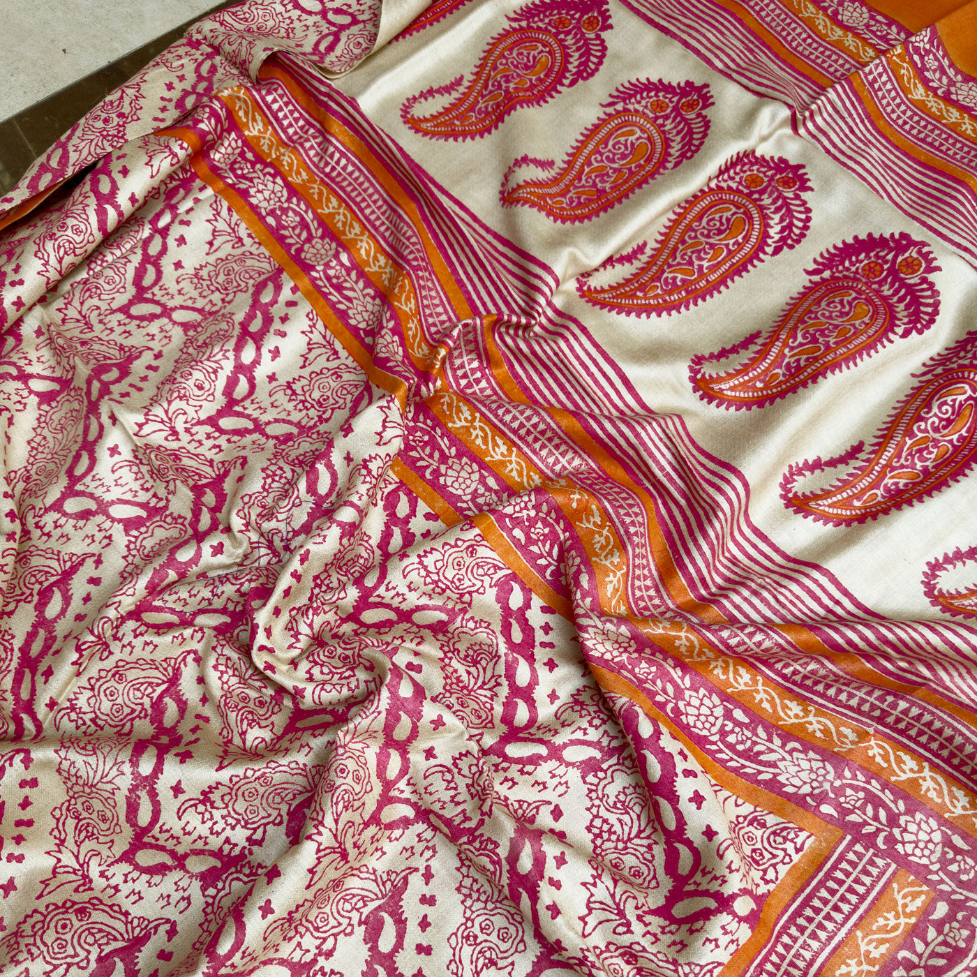 Swara Handwoven Tussar Dupion Silk Saree