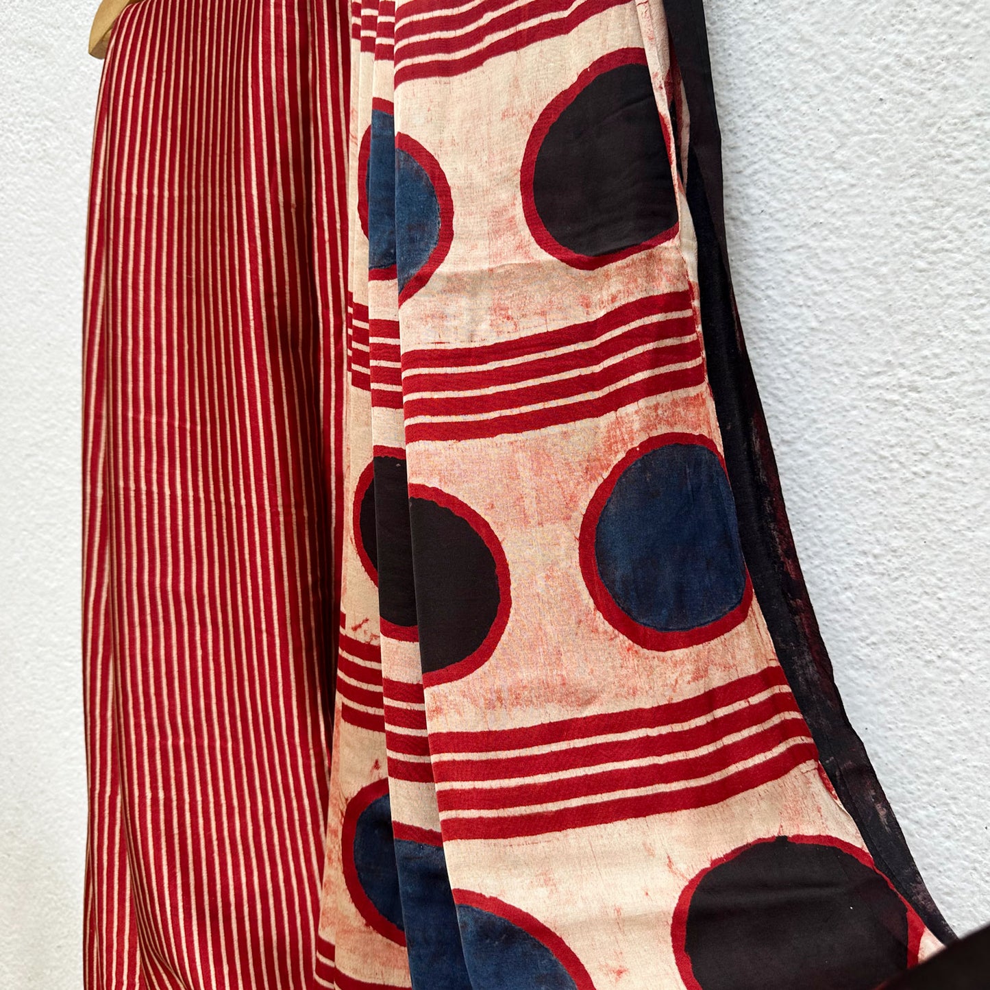 Taabir Handblock Printed Ajrakh Modal Silk Saree