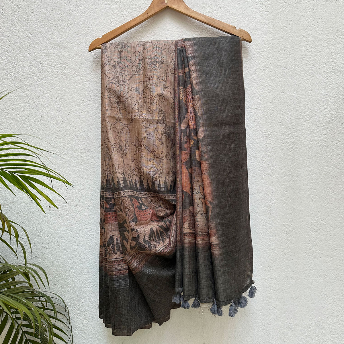 Vana Vriksha Digital Printed Cotton Tissue Saree