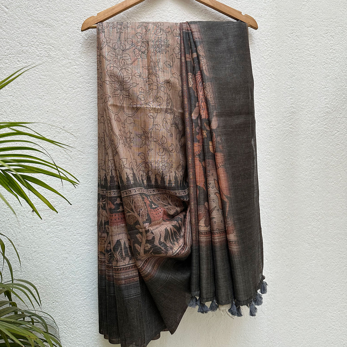 Vana Vriksha Digital Printed Cotton Tissue Saree