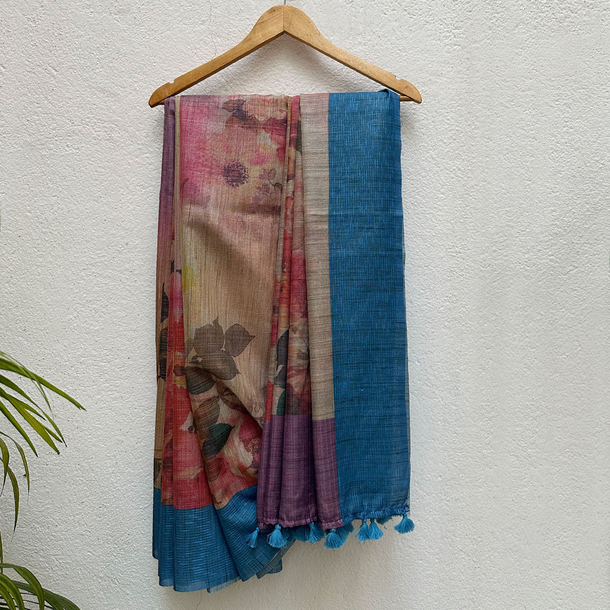 Vatika Digital Printed Cotton Tissue Saree