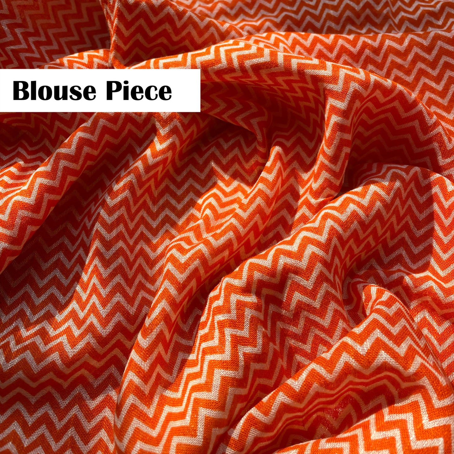 Vibrant Orange Organic Linen Saree