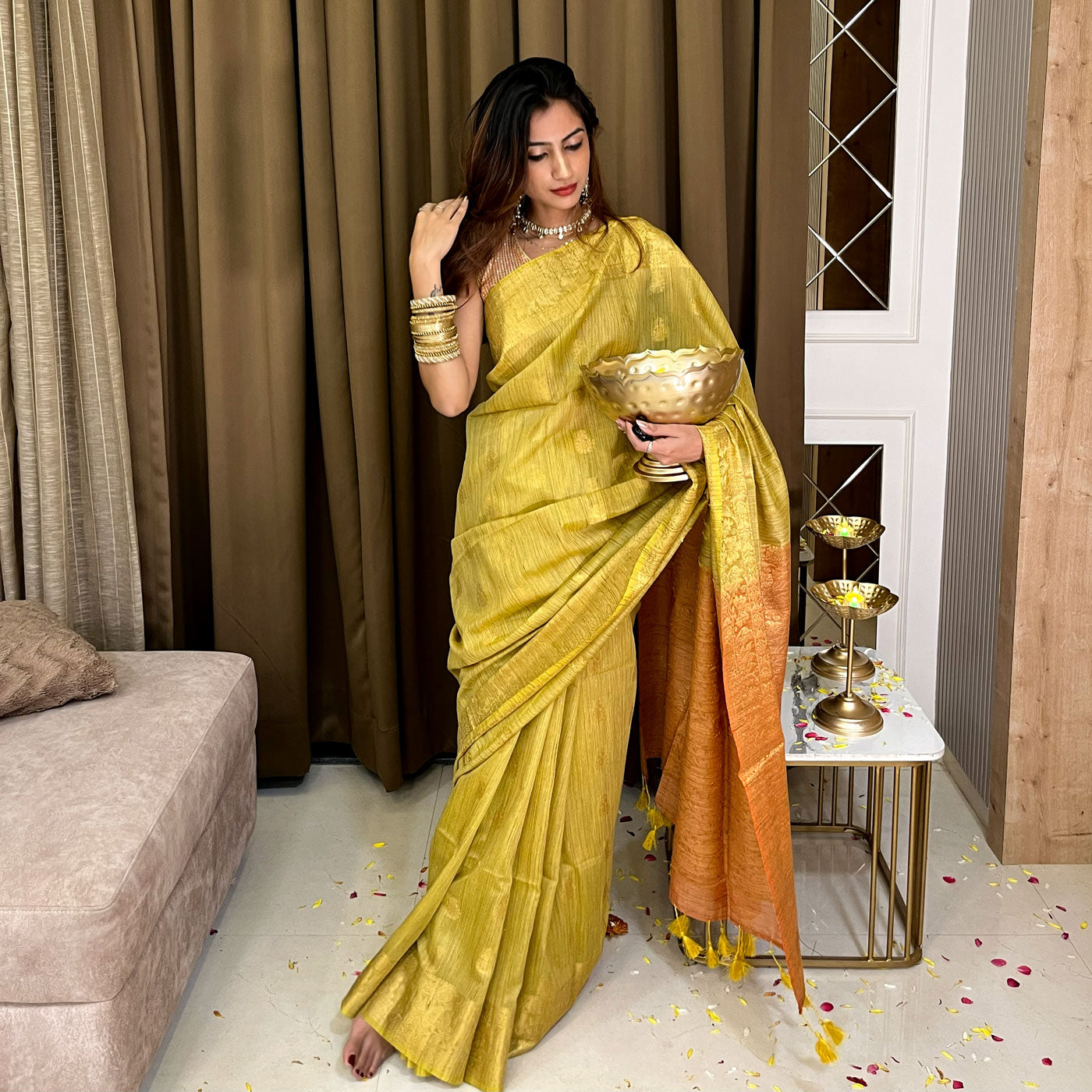 Zainab Jacquard Cotton Bamboo Silk Saree