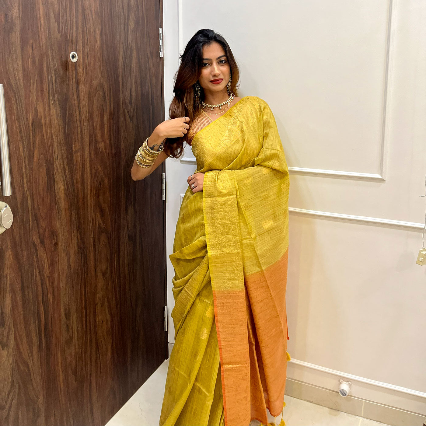 Zainab Jacquard Cotton Bamboo Silk Saree